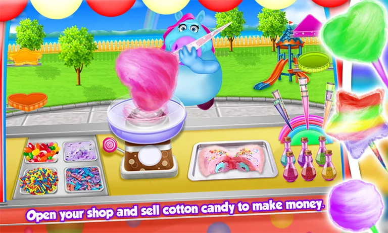 Mr. Fat Unicorn Cotton Candy Maker! DIY Cooking screenshot 5