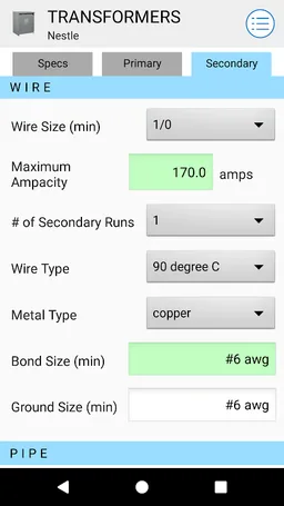 Transformer Calculator Free screenshot 6