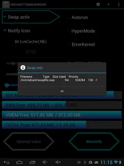 ROEHSOFT RAM Expander (SWAP) screenshot 2