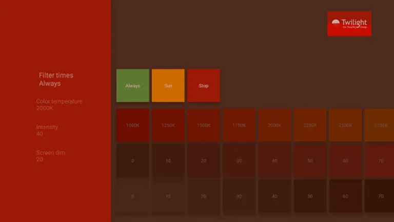 Twilight: Blue light filter screenshot 15