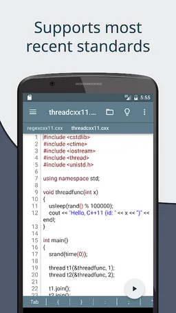 Cxxdroid - C/C++ compiler IDE screenshot 1