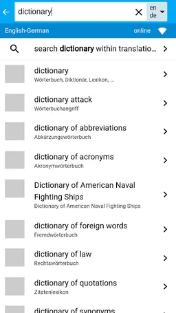 Multilang Dictionary Glosbe screenshot 8
