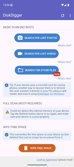 DiskDigger photo/file recovery screenshot 3