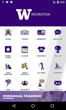 UW Recreation screenshot 2