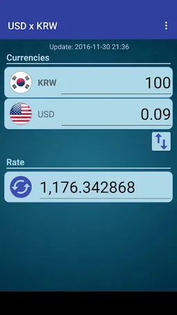 US Dollar to South Korean Won screenshot 3