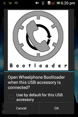 Wheelphone bootloader screenshot 1