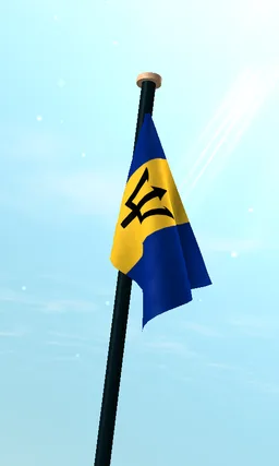 Barbados Flag 3D Free screenshot 8