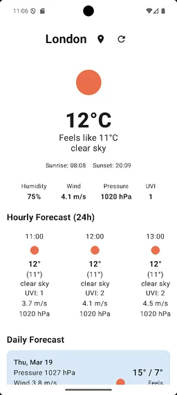 Weekly Weather Forecast screenshot 1